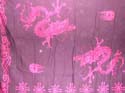 Double purple dragon design on Batik sarong wrap