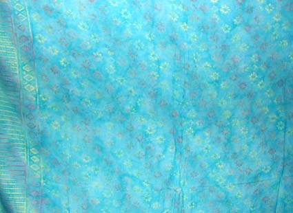 Artwear fashion batik wholesaler - Blue lake wave pattern design Batik rayon sarong