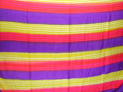 wholesale summer spring woman's clothing -Red, blue and yellow triple colored line pattern design rayon sarong wrap