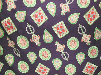 Batik sarong,summer dress -Assorted Celtic mystic pattern design black rayon sarong wrap