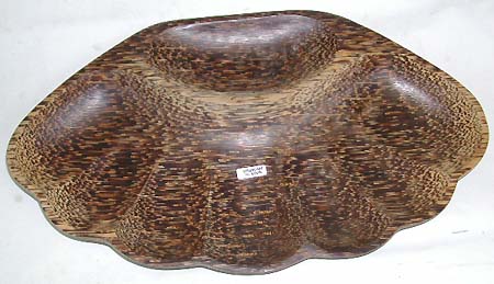 Gift idea for a new home - multi-section smooth finishing seashell pattern design coconut wood tray