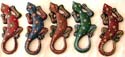 Dot pattern design assorted color wooden gecko