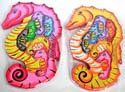 assorted color wooden puzzle in sea horse pattern design 