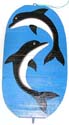 Black dolphin pattern design light / dark blue fashion wind dancer