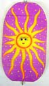 Purple color fashion wind dancer with yellow sun moon and dot pattern design 