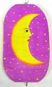 Purple color fashion wind dancer with yellow sun moon and dot pattern design 