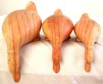 Tropical wood made of duck family set abstract carving, 3 pieces per set 