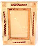 Bamboo strip around edge large rectangular wooden photo frame
