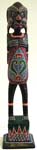 Dotted Batik tribal girl with big tummy stand statue