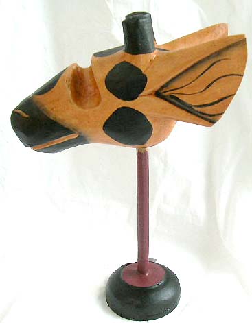 Color painting giraffe wooden glass holder