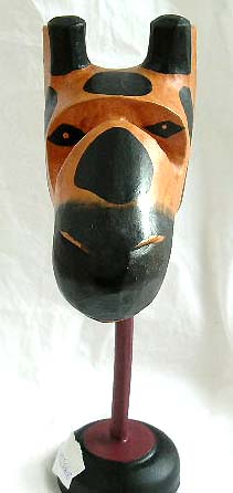 Color painting giraffe wooden glass holder