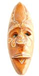 Almond shape face empty eyes mask with wrinkle beside nose and mouth design 