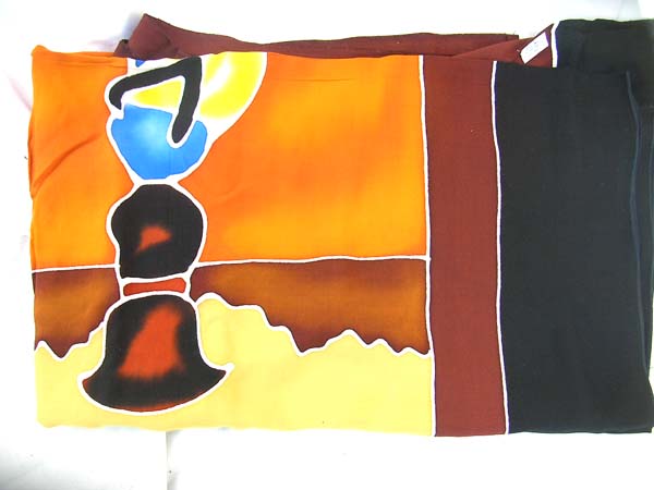 Fashion wear wholesale catalog shopping, Handcrafted African figure motif bali bali scarf wrap