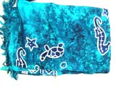 Supply wholesaler imports Handcrafted tie dye indonesian wrap around with ocean life motif 