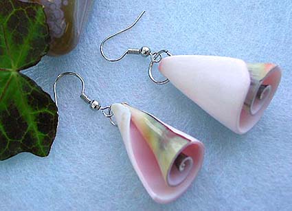 Wholesale costume and seashell jewelry, fashion earring with fish hook back