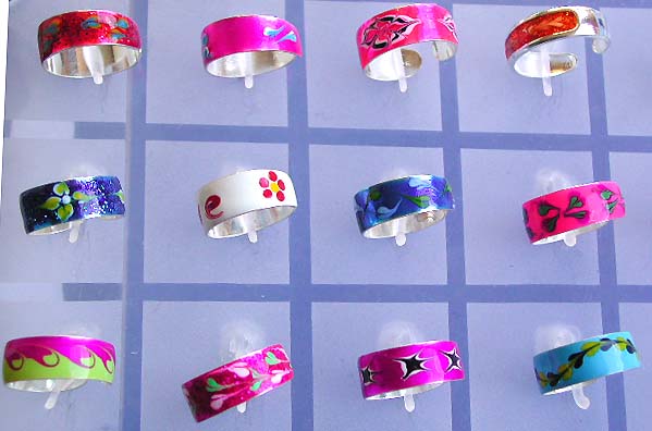 Unique jewelry supply, silver jewelry store wholesale enamel sterling toering