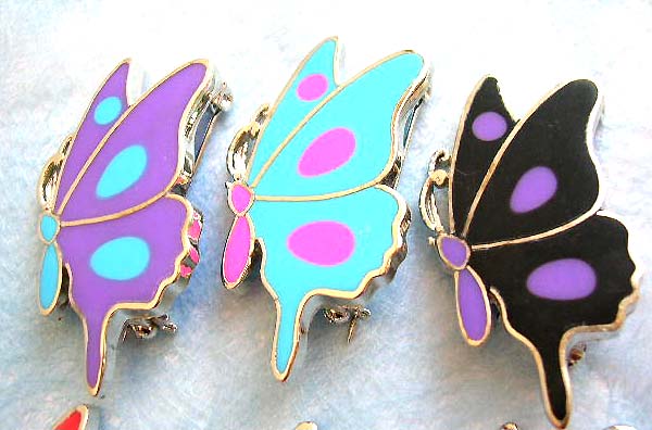 Wholesale butterfly jewelry, butterfly fashion brooch, handcrafted enamel pin             