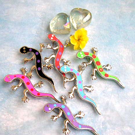 gecko gift, lizard jewelry wholesaler supply lizard gecko pin brooch fashion accessories            