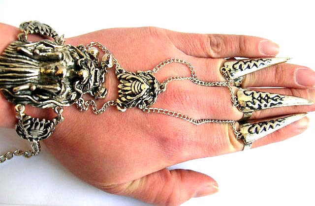 slave jewelry wholesaler supply monster goth rings and gothic jewelry slave bracelet   