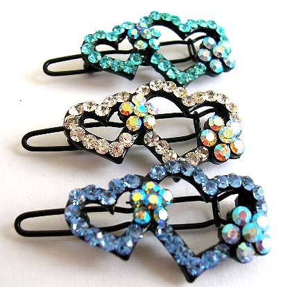 Hair supply online shop, star decor moon love hair clip with cz