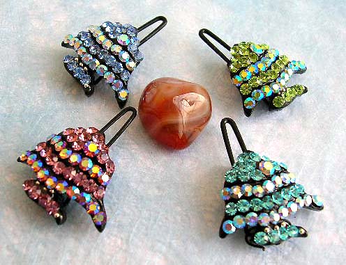 Cz jewelry wholesale, multi cz embedded fashion hair clip