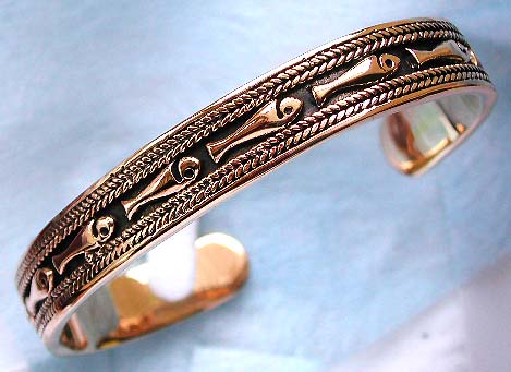 Sea life design jewelry catalog wholesale fish and mini rope decor bronze bangle