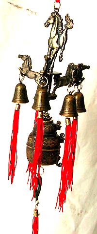 FENG SHUI for job - FENG SHUI running horse top of bells, hang on the office door can give you great chance of promotion in woork.