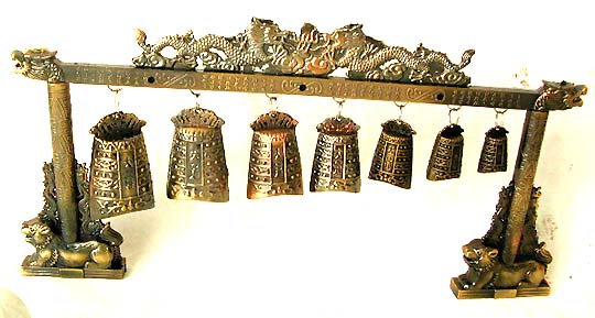 FENG SHUI health - metallic dragon guarded bell instrument, put in a signed FENG SHUI location can  keep you safe and healthy.
