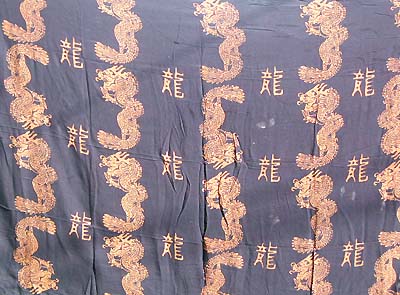 Mystic creature pakome (sarong) of dragon with Chinese charater emphsis ' Dragon'