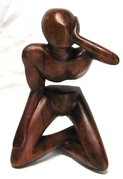 Christmas decoration, abstract carving yogi man