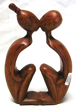 Wedding decoration, abstract carving kissing couple