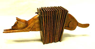 Musical instrument sale - dark brown wooden cat cracker