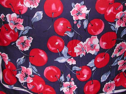 Batik sarong,summer dress -Red apple tree and pinky flower design rayon beachwear