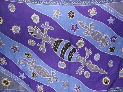 Batik sarong,summer dress -Sea life shark fish in blue sea Batik pareo