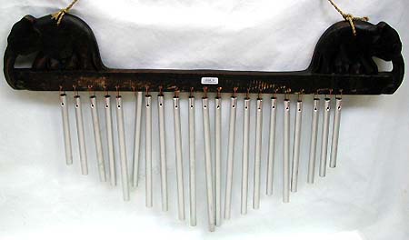 Bali direct import fashion item online - wood carving dream chime with aluminum pipe