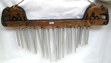 Bali direct import fashion item online - wood carving dream chime with aluminum pipe
