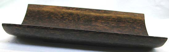 Wooden decor supplier - smooth finishing dark brown coconut wood made of curve tray