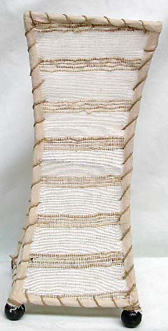2004 gift decor collection - ladder pattern design white cotton lampshade with stand 