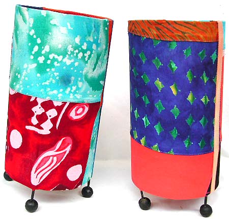 Trendy decor new home - assorted color painted and pattern design cotton lampshade with stand