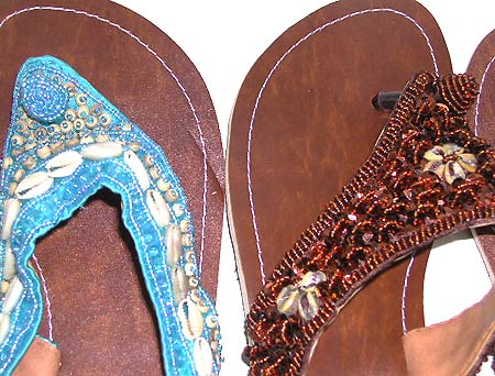 Bali handcraft collection - assorted color and design fashion beaded sandal