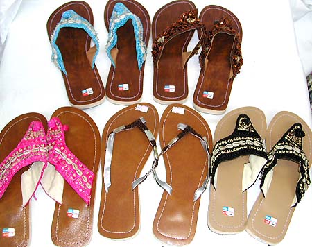 Bali handcraft collection - assorted color and design fashion beaded sandal