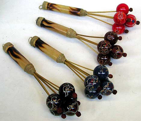 Music wholesale online shop - assorted color flower pattern design wooden shaker