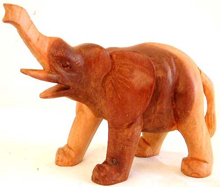 Wholesale Wildlife Figurines - hard wood made of elephant wildlife abstract carving
