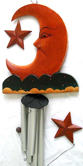 Assorted color moon star fashion windchime, randomly pick by our staffs