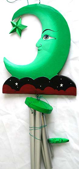 Assorted color moon star fashion windchime, randomly pick by our staffs