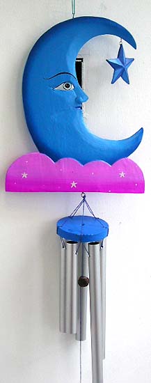 Assorted color moon star fashion windchime, randomly pick by our staffs