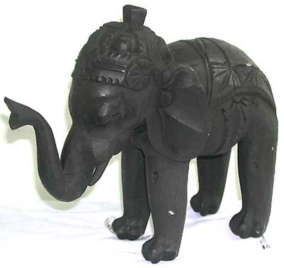 Black coral elephant decor stand 
