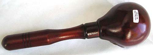 Dark brown wooden maracas