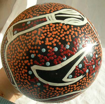 wholeale hand held percussions bamboo maracas with batik style Bali dots painting