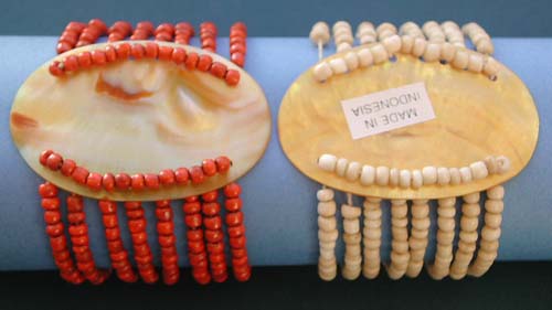 Jewelry making wholesale supply, fashion beaded strecthy bracelet with seashell